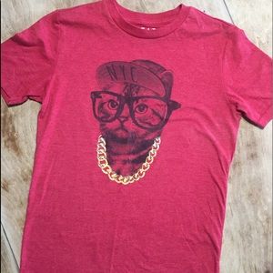 Free State T-shirt with NYC gangsta cat size xs